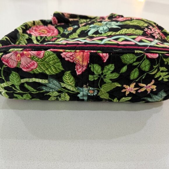 VERA BRADLEY Botannica Black Green and Pink Floral Bag - Picture 7 of 11
